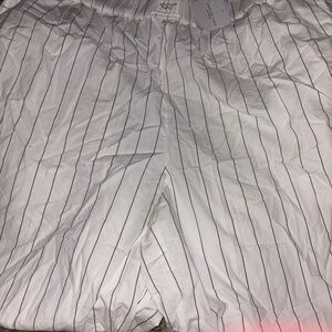 White Striped Shorts